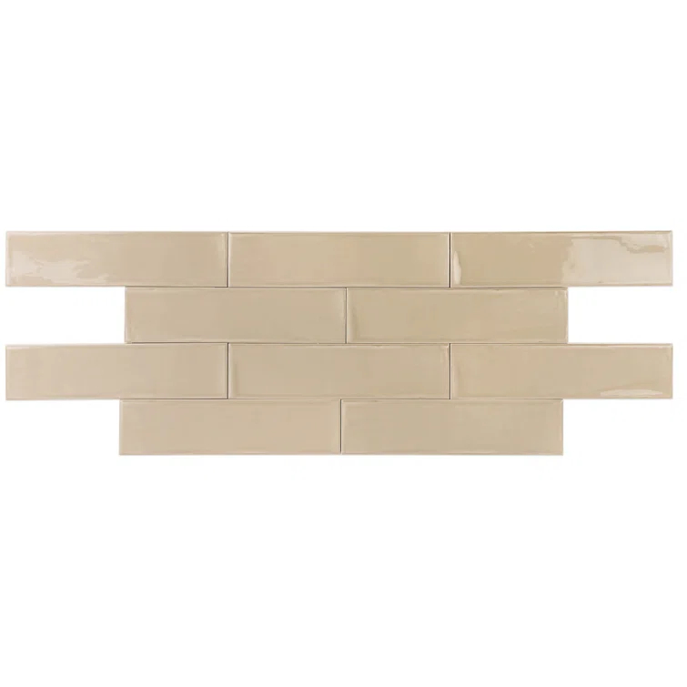Midland 3'' W x 12'' L Polished Ceramic Subway Tile (5.38 sq. ft. / box)