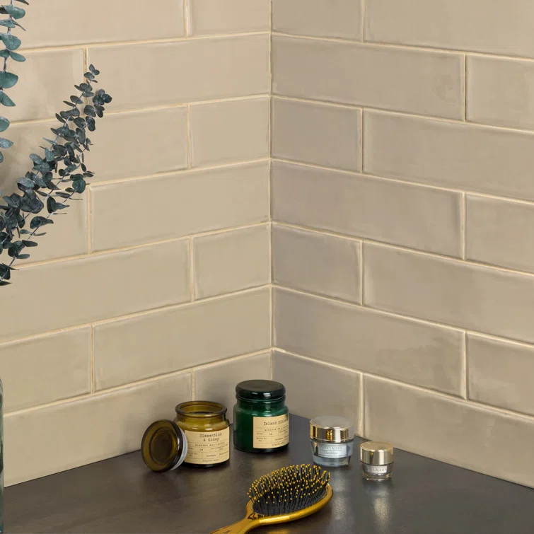 Midland 3'' W x 12'' L Polished Ceramic Subway Tile (5.38 sq. ft. / box)