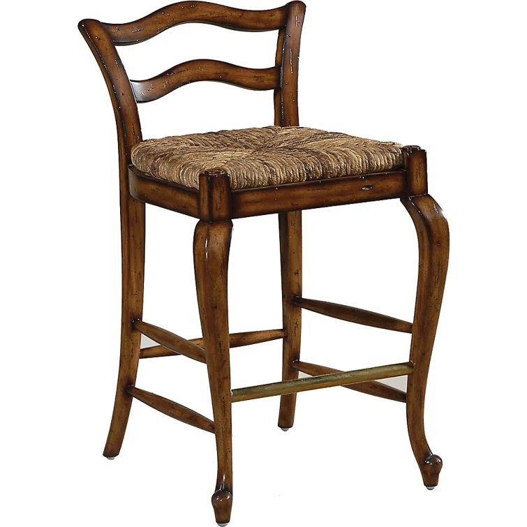 Maitland-Smith Provencal Counter Stool with Solid Wood Frame