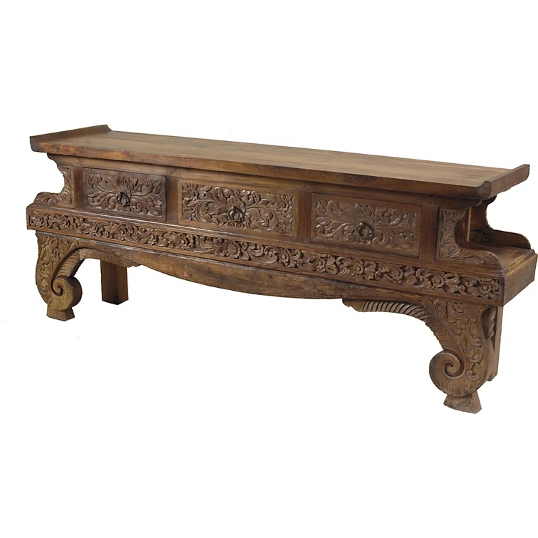 Maitland-Smith Ming 88'' Solid Wood Console Table