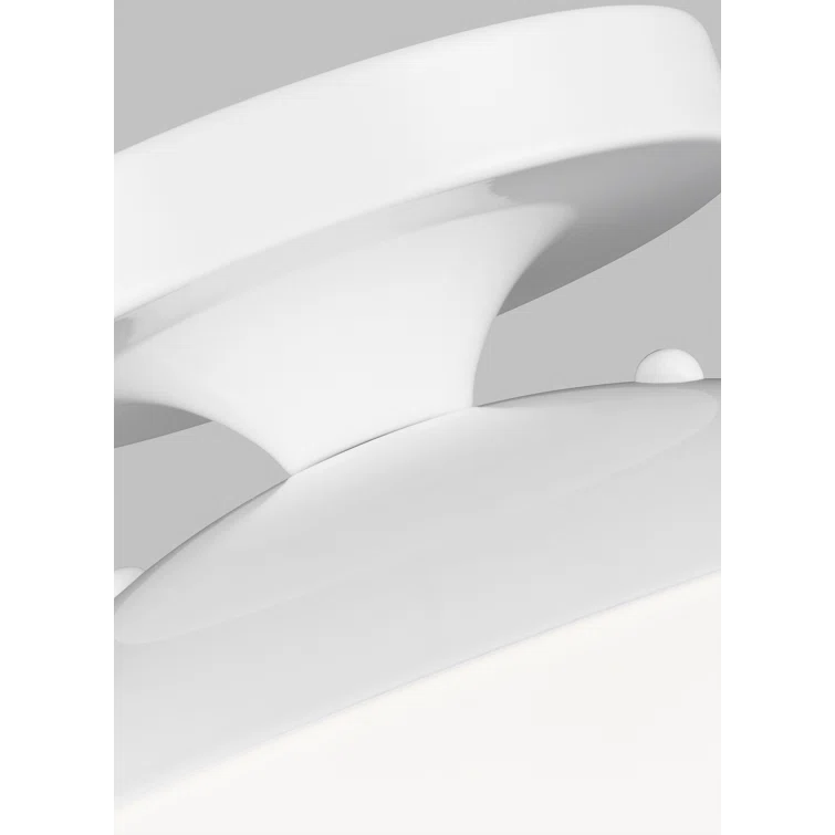 Leo Contemporary White Brass 8" Globe Semi-Flush Light