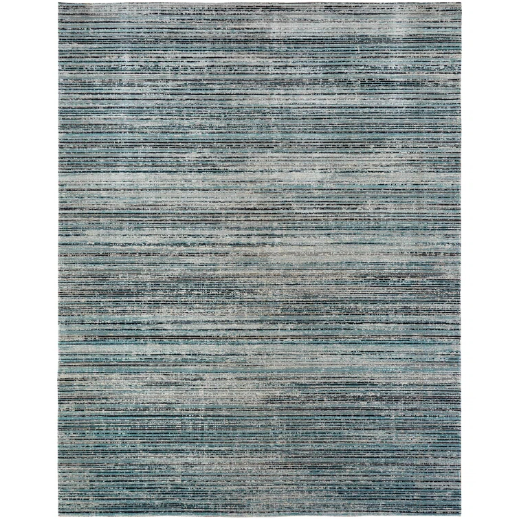 Aqua Strie 2 ft. x 3 ft. Indoor/Outdoor Area Rug