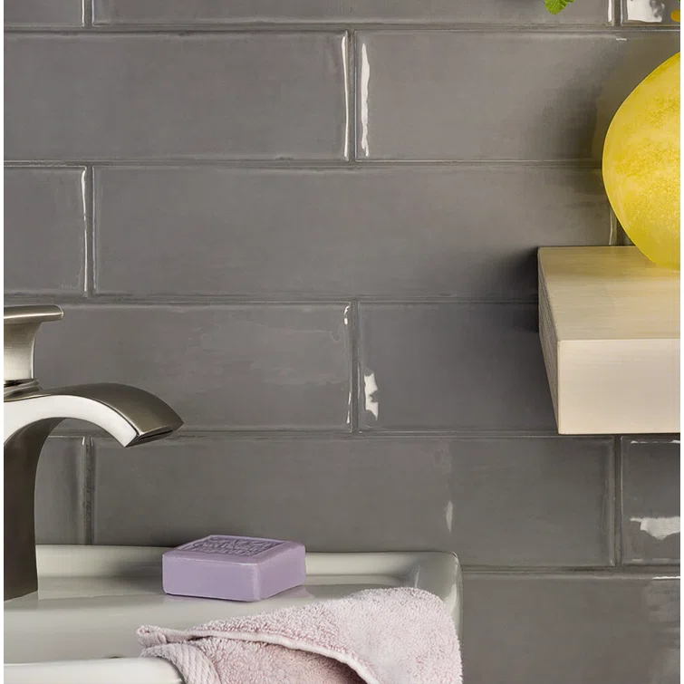 Midland 3'' W x 12'' L Polished Ceramic Subway Tile (5.38 sq. ft. / box)