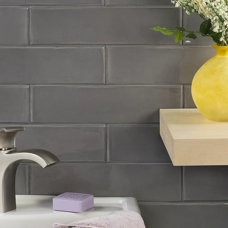 Midland 3'' W x 12'' L Polished Ceramic Subway Tile (5.38 sq. ft. / box)