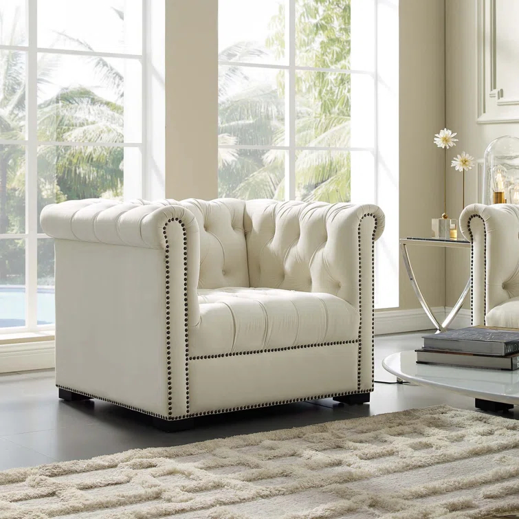 Modway Heritage Upholstered Velvet Armchair