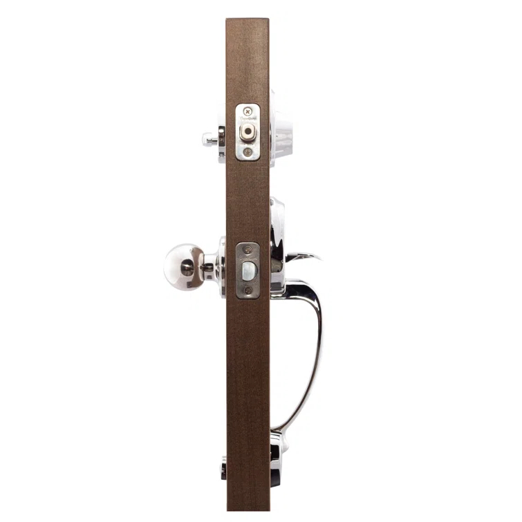Copper Creek Handleset with Single Cylinder Deadbolt and Door Knob and Colonial Rosette