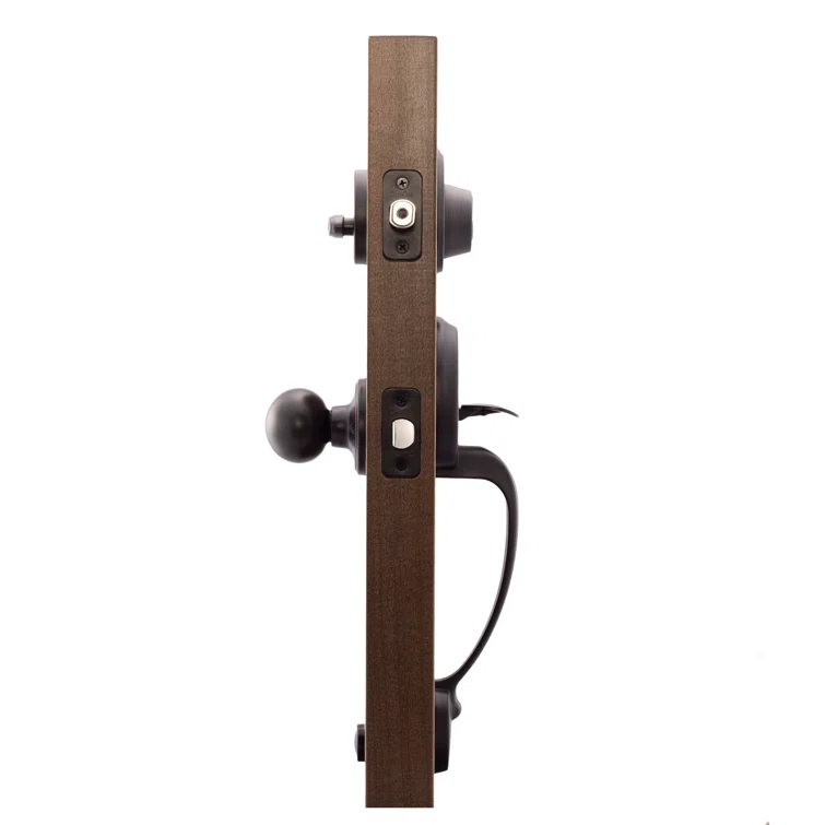 Copper Creek Handleset with Single Cylinder Deadbolt and Door Knob and Colonial Rosette