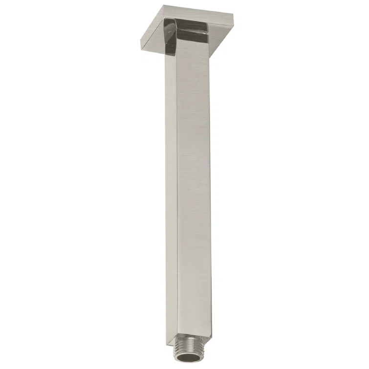 1/2" IPS Square Ceiling Mount Shower Arm & Flange