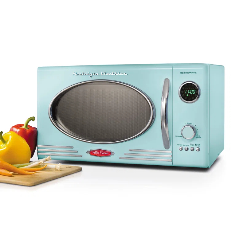 Nostalgia Retro 19" 0.9 cu ft. 800-Watt Countertop Microwave Oven