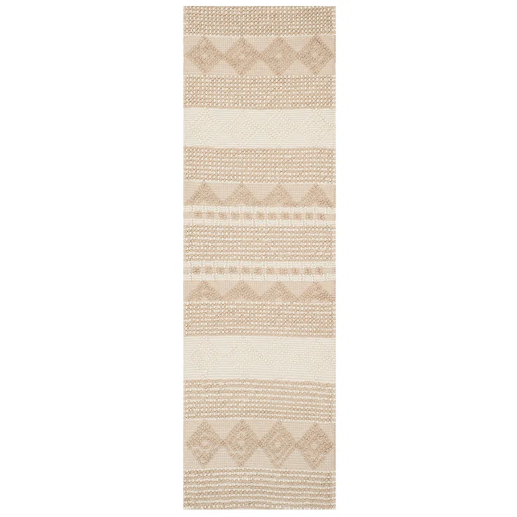 Winchester Geometric Hand-Woven Flatweave Wool/Cotton Beige/Ivory Area Rug