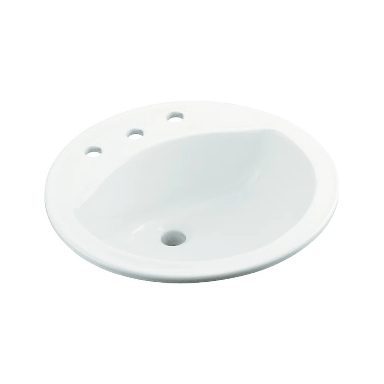 Sterling by Kohler 441908-0 Modesto Ceramic Circular Drop-In Bathroom Sink