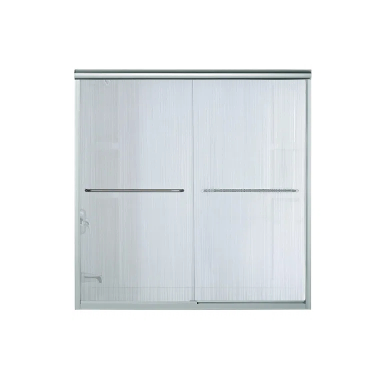 Finesse 59.63" x 58.07" Bypass Frameless Bath Door