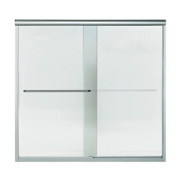 Finesse 59.625'' x 55.5'' Bypass Frameless Bath Door