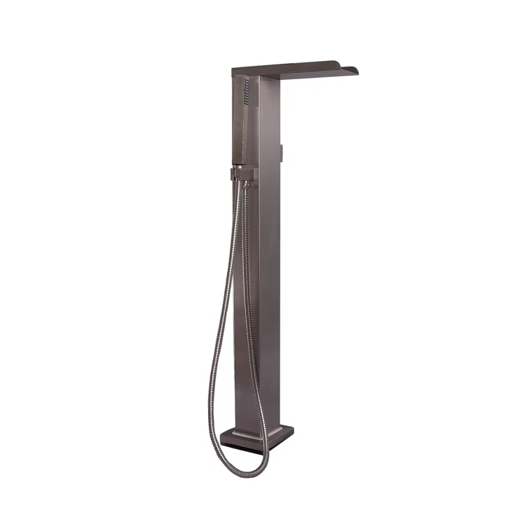 Barclay 7918-SB 1 Handle Bathroom Freestanding Tub Filler with Diverter