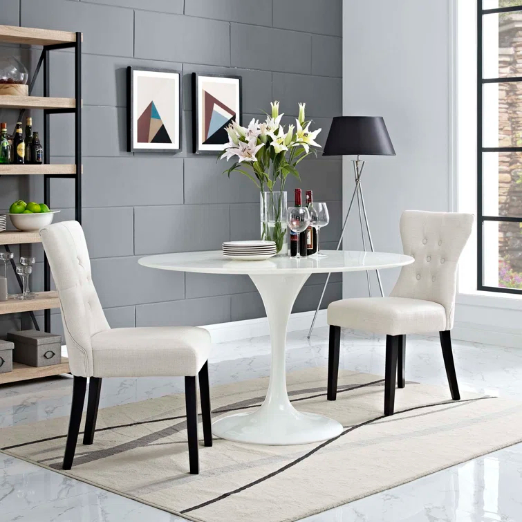 Modway Silhouette Dining Side Chairs Upholstered Fabric