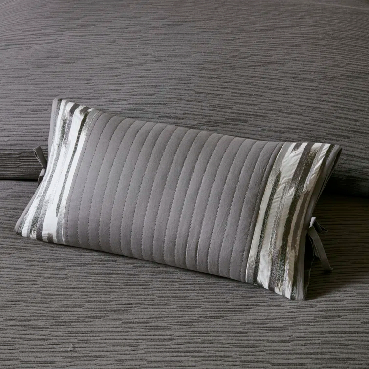 N Natori N Natori Hanae Embroidered Cotton Oblong Decorative Pillow