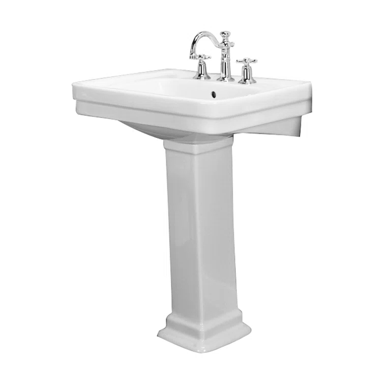 Barclay Sussex Vitreous China Rectangular Bathroom Sink with Overflow