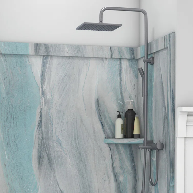 FlexStone Elegance 2-Panel 48"W x 36"D x 80"H Corner Shower Surround