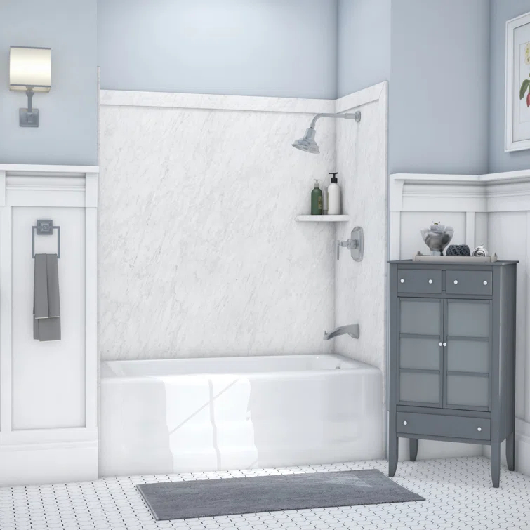FlexStone Elite 60"W x 32"D x 60"H Alcove Bathtub Surround