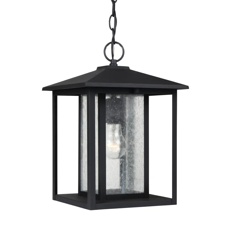 Vermont Seeded Outdoor Metal Hanging Lantern
