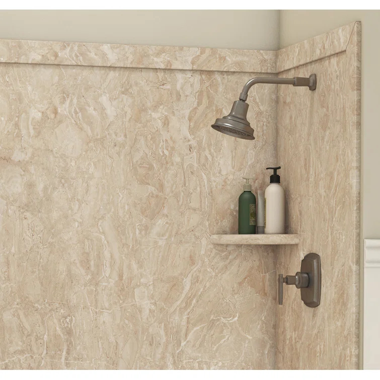 FlexStone Elite 60"W x 32"D x 60"H Alcove Bathtub Surround