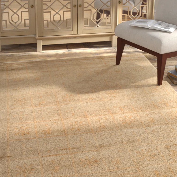 Tibetan Hand Knotted Silk & Wool Pile Oriental Rug