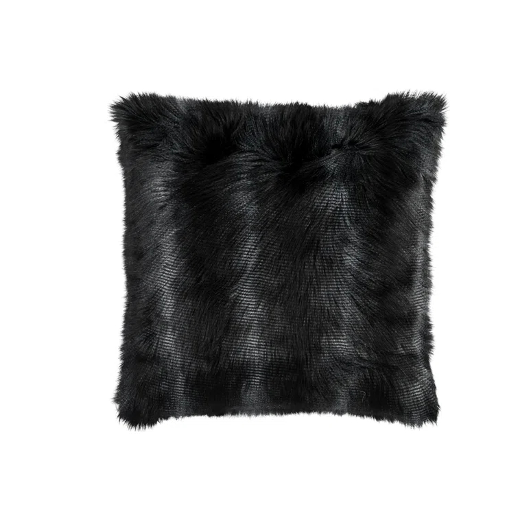 Lili Alessandra Faux Fur Feather Throw Pillow
