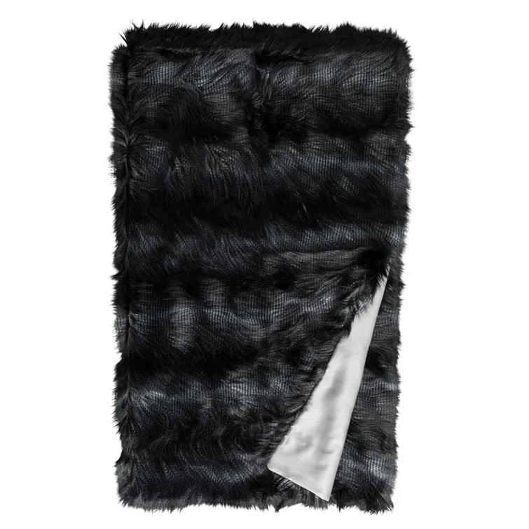 Lili Alessandra Faux Fur Throw Blanket