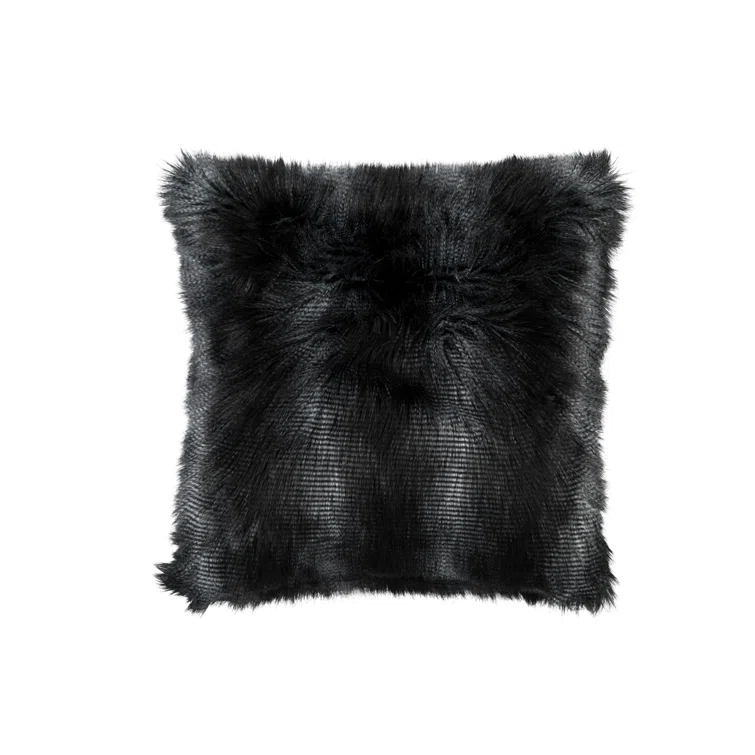 Lili Alessandra Faux Fur Feather Throw Pillow