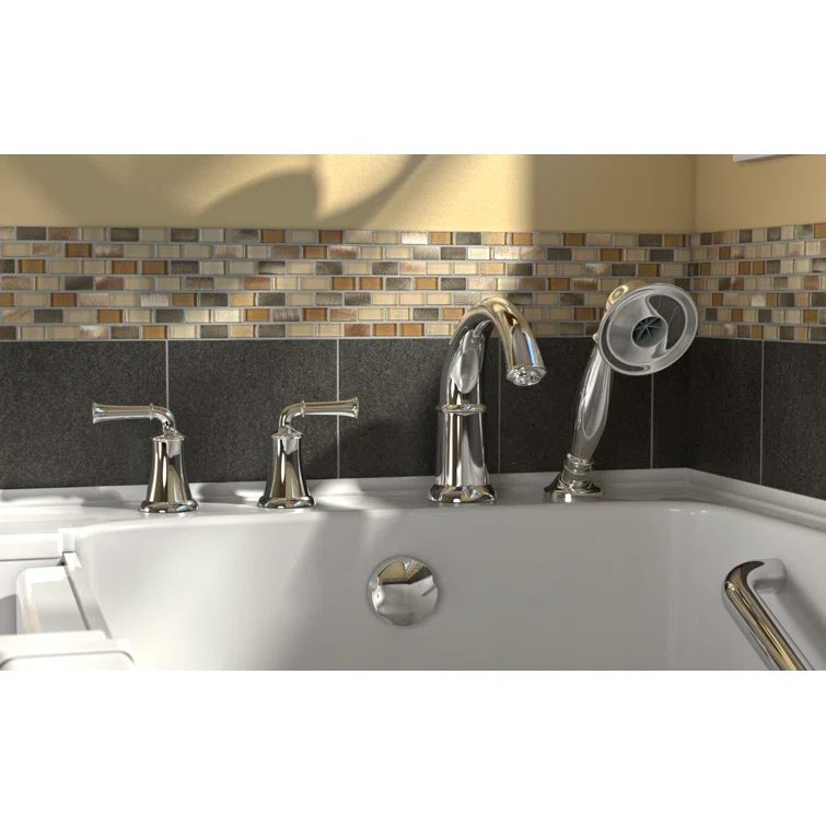 52'' x 32'' Walk-in Fiberglass Bathtub with Faucet