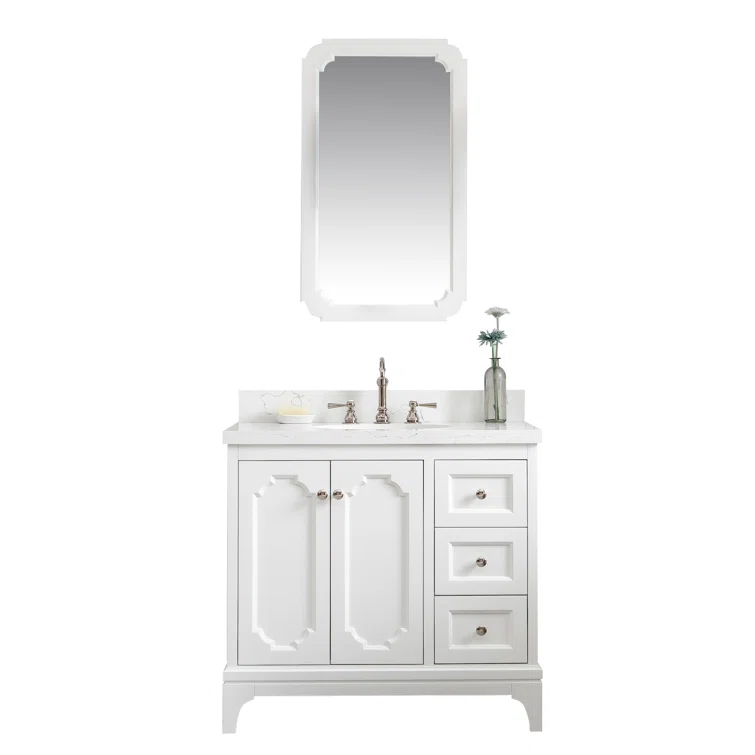 Willa Arlo™ Interiors Bernardo 36'' Single Bathroom Vanity with Stone Top