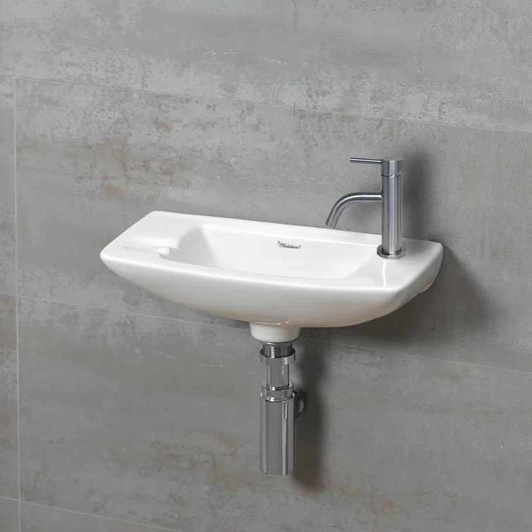 Whitehaus Collection Stainless Steel Single Lever Bathroom Faucet with Pop-up Drain