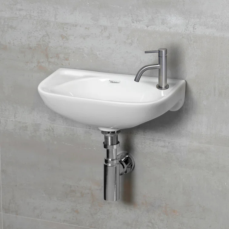 Whitehaus Collection Stainless Steel Single Lever Bathroom Faucet with Pop-up Drain