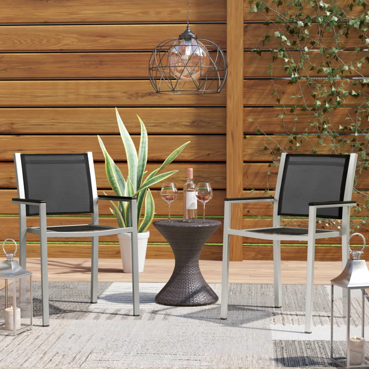 Modway Shore Dining Chair Outdoor Patio Aluminum (Set of 2)