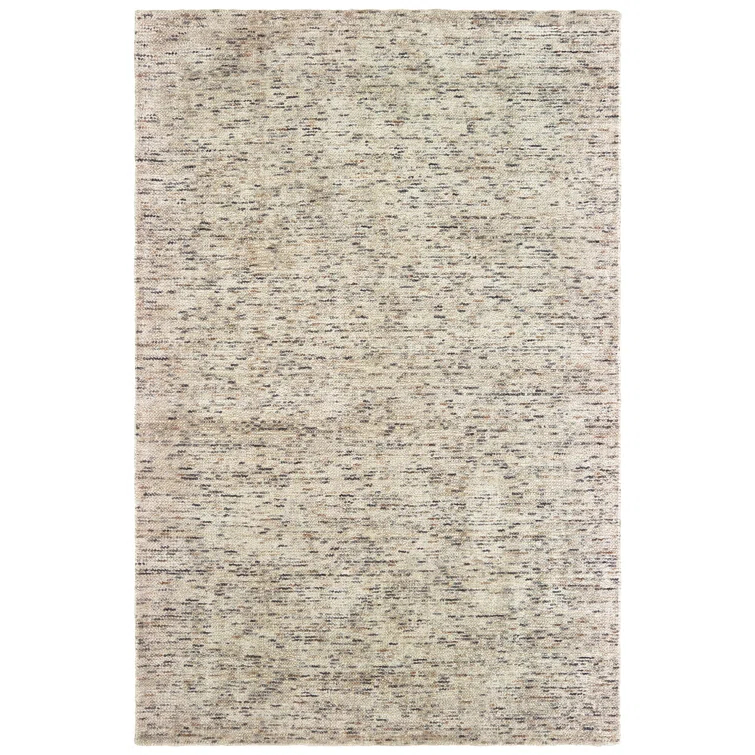 LegendsHandmade Tufted Wool Ivory/Sand Area Rug