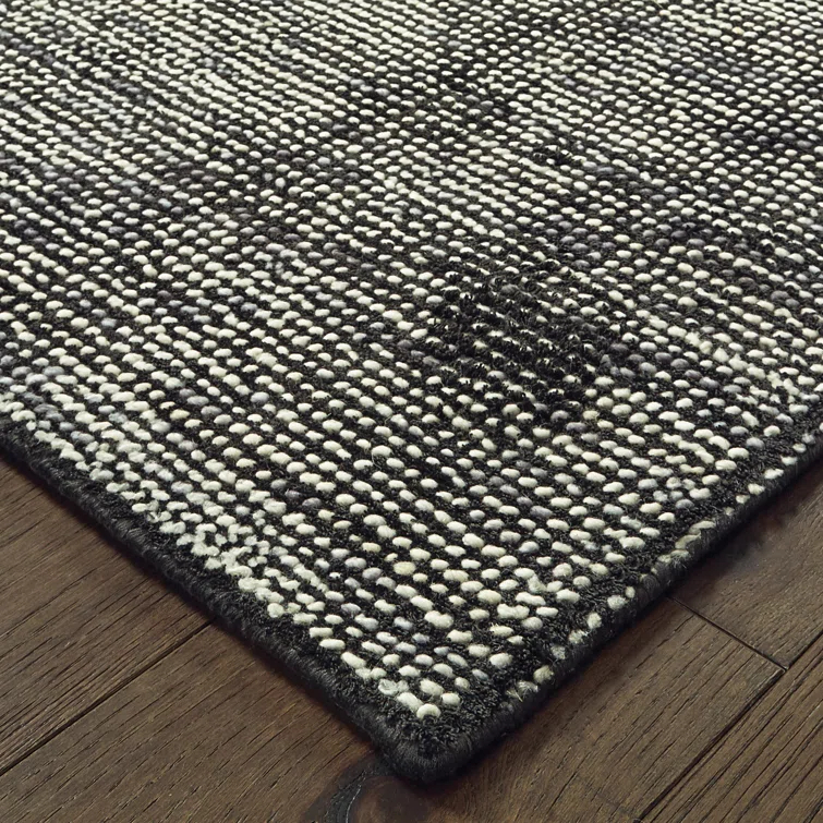 Lucent Handmade Tufted Charcoal/Black Area Rug