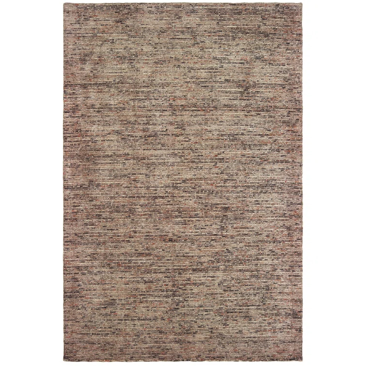 Lucent Handmade Tufted Taupe/Pink Area Rug