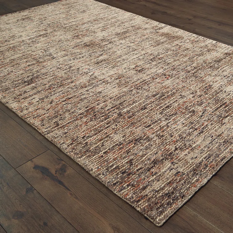 Lucent Handmade Tufted Taupe/Pink Area Rug