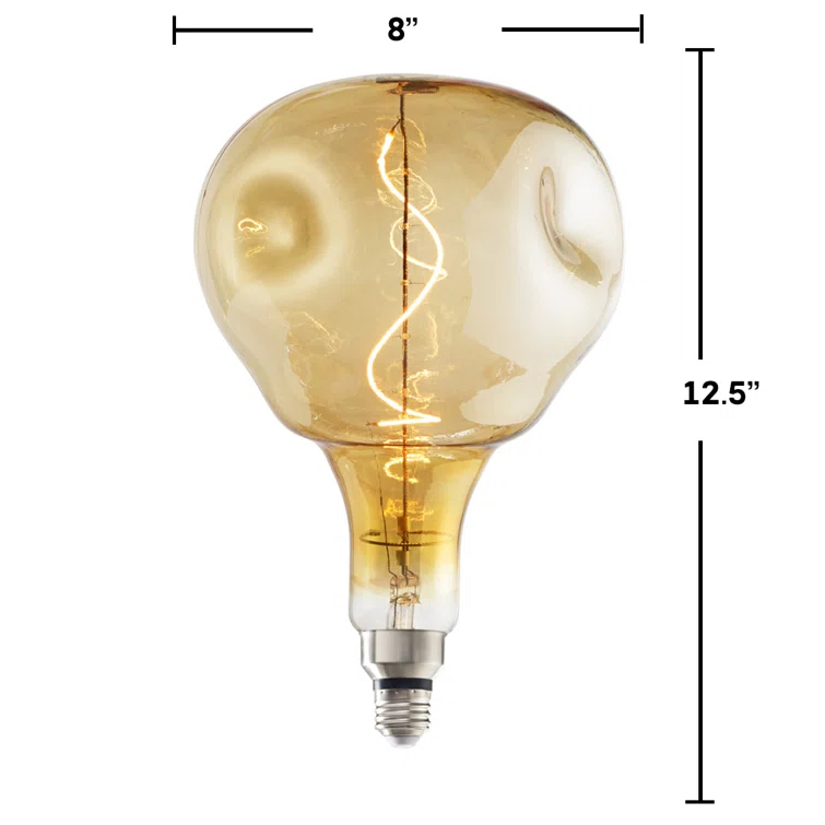 Oversized Orb Antique LED Edison Bulb, 60 Watt Equivalent, E26 Dimmable 2200K