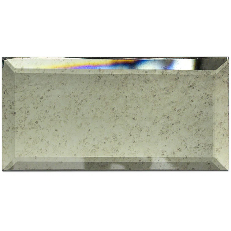 Vintage Mirror 3" x 6" Beveled Glass Brick Look Subway Wall Tile