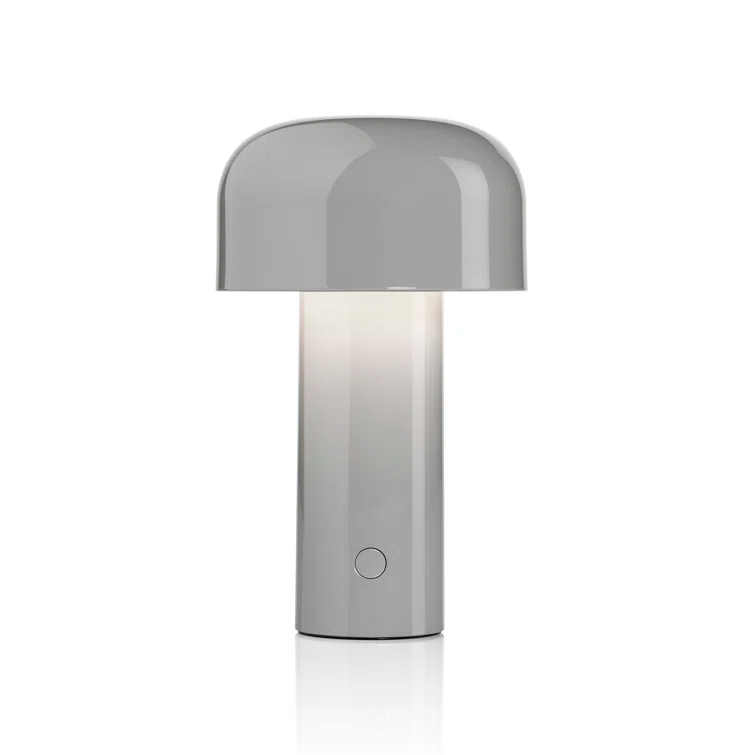 Gray Cordless Adjustable Outdoor Kids Table Lamp with LED Light