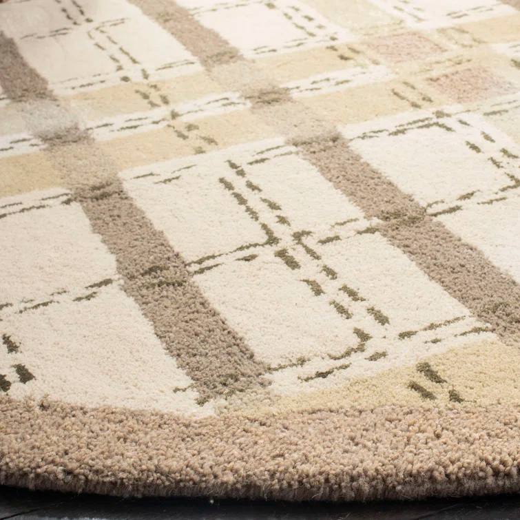 Martha Stewart Hand Tufted 70% Wool And 30% Viscose Plaid Rug