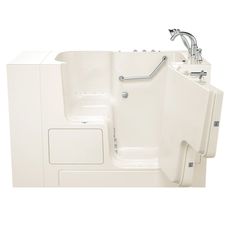 52'' x 32'' Walk-in Fiberglass Bathtub with Faucet