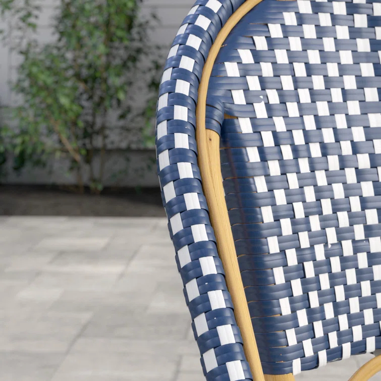Casidy Polyethylene (PE) Wicker Wicker Outdoor Dining Side Chair