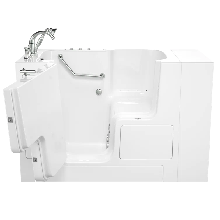 52'' x 32'' Walk-in Fiberglass Bathtub with Faucet