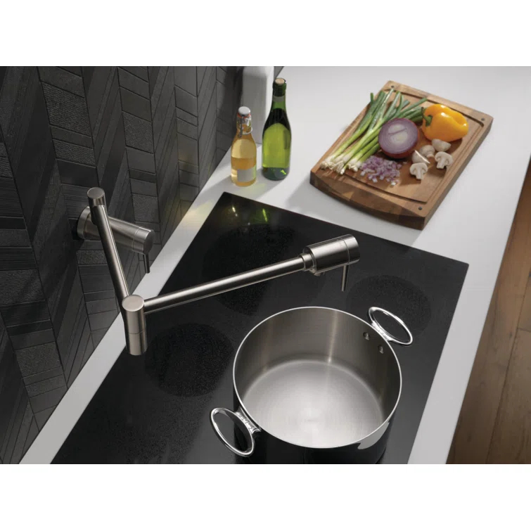 Contemporary Pot Filler Faucet, Wall Mount Pot Filler Kitchen Faucet