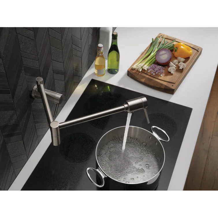 Contemporary Pot Filler Faucet, Wall Mount Pot Filler Kitchen Faucet
