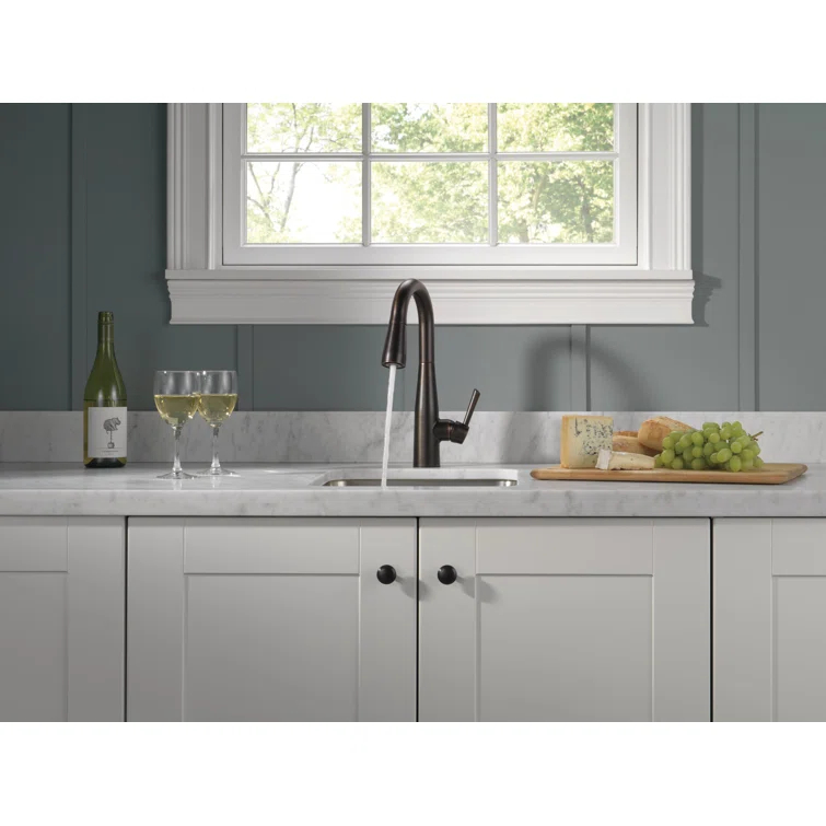Essa Pull Down Sprayer Bar Faucet, Single Handle Prep Sink Faucet