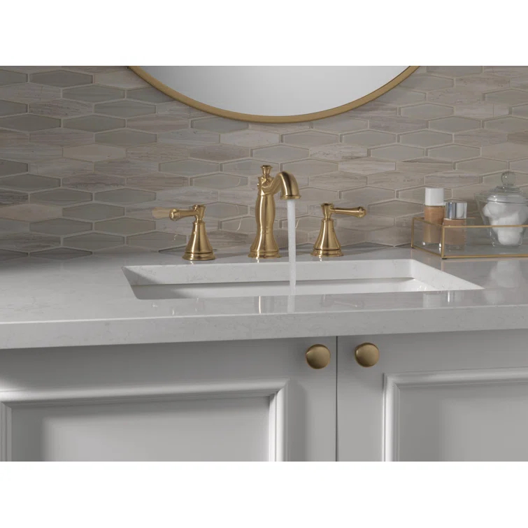 Cassidy Widespread Bathroom Faucet 3 Hole, 2-handle Bathroom Sink Faucet with Drain Assembly