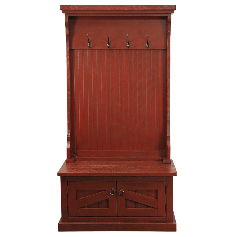 Kinley Hall Tree 37.5'' Wide with Bench and Shoe Storage